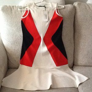 PETITE COLORBLOCK  "FIT & FLARE"  DRESS